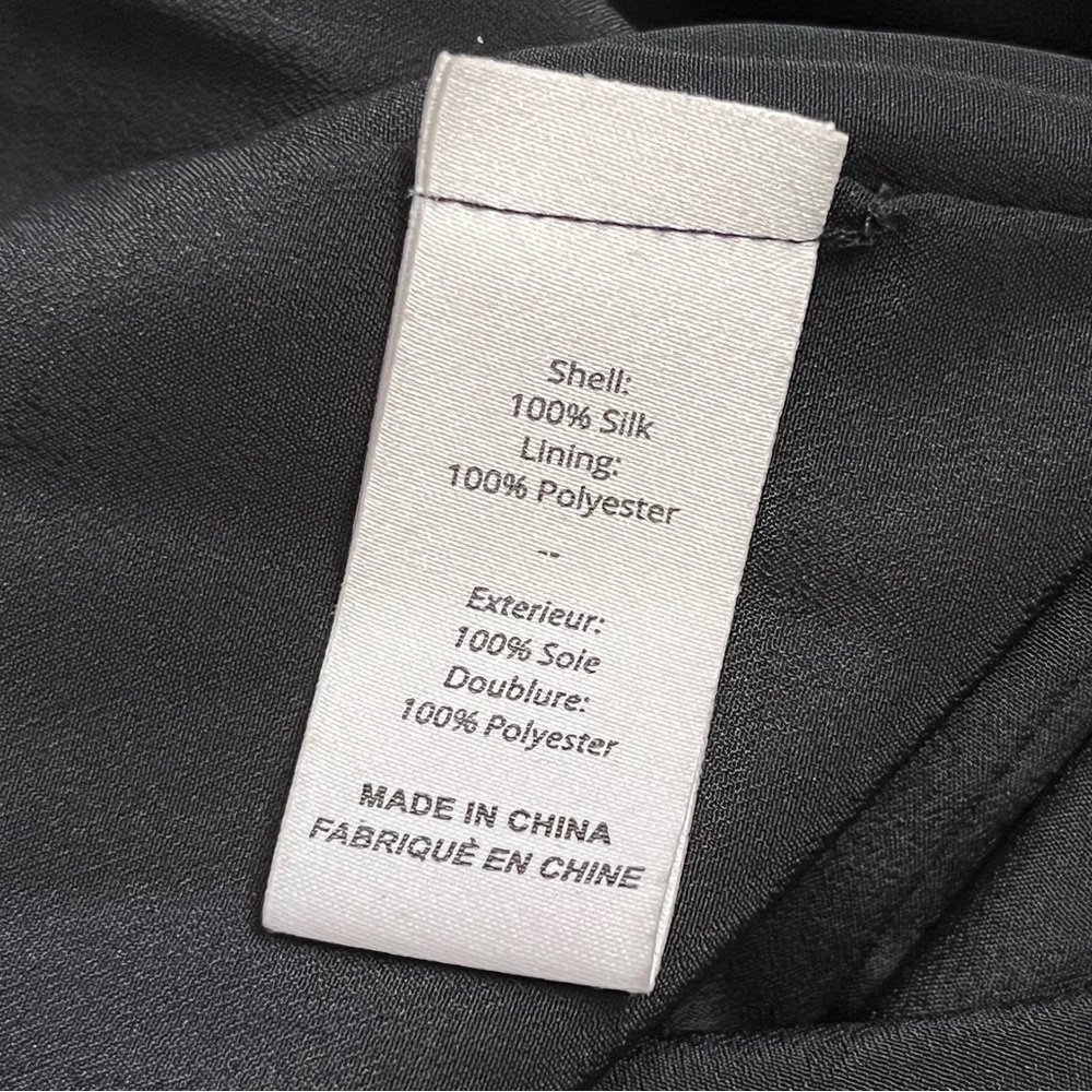Cinq a Sept Mandy Draped Silk Dress - Black Silk - Picture 11 of 12